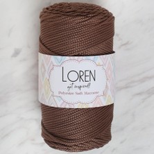 TeknoKapsül Loren Polyester Soft Macrame Kahverengi El Örgü Ipi - LM032 - 34438