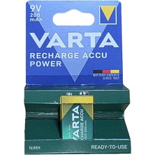 Varta 9V 200 Mah Nimh Pil  56722 Hr9 - Şarjlı Pil - Şarj Edilebilir Pil (Şarjlı Kare Pil)
