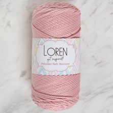TeknoKapsül Loren Polyester Soft Macrame Pembe El Örgü Ipi - LM042 - 34446