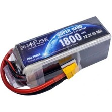 Voltaj 22.2V 6s 1800MAH 65C Lipo Batarya