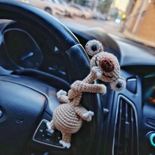 Masal Gurumi Amigurumi Buz Devri Sid Direksiyon Süsü / Dikiz Aynası Aksesuarı / Çanta Süsü Charmı