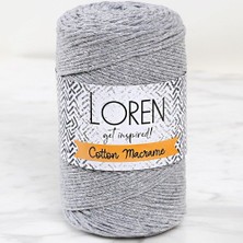 TeknoKapsül Loren Cotton Macrame Gri - R082 - 34357