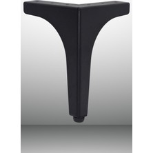 Decovibe Lüks Mobilya Ayağı Metal Siyah Renk Koltuk Kanepe Berjer Dolap Ünite Ayağı 17CM 4 Adet