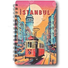 Mia Simli Defter Istanbul A5 Yeni Yıl Çizgisiz Spiralli 14X21 cm Taksim Tramvay