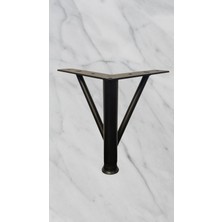 Decovibe Lüks Mobilya Ayağı Metal Siyah Renk Koltuk Kanepe Berjer Ünite Ayağı 15CM 4 Adet