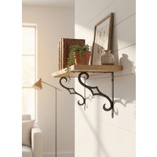 Decovibe Siyah Otantik Stil Dekoratif Raf Ayağı (15X20 Cm) 2 Adet