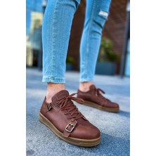 CH191  Ckt Side Buckle Erkek Ayakkabı Taba