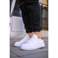 CH107  Cbt Felibord Erkek Ayakkabı Beyaz/kırmızı