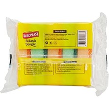 Çift Taraflı Düz Bulaşık Süngeri 5'li, Çizik & Iz Bırakmaz, Yağ ve Leke Giderici Pratik Temizlik Süngeri, Tava, Tencere, Tabak, Bardak, Çatal, Bıçak, Ocak, Tezgah, Cam & Seramik Yüzeyler