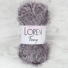 TeknoKapsül Loren Furry Koyu Gri El Örgü Ipi - RF036 - 34056