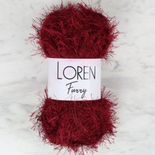 TeknoKapsül Loren Furry Bordo El Örgü Ipi - RF026 - 34054