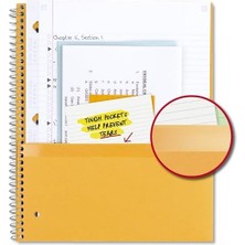 Star Spiral Defter + Çalışma Uygulaması, 3 Konu, Kolej Çizgili Kağıt, Mücadele Mürekkep Kanaması, Suya Dayanıklı Kapak, 8-1/2 "x 11", 150 Yaprak, Beyaz (72464)