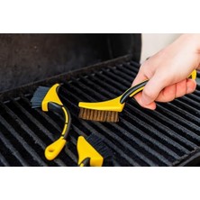 3'lü Mini Tel Fırça Seti – Paslanmaz Çelik, Pirinç (Bakır) ve Naylon Kıllı Temizlik Fırçaları | Ocak, Musluk, Lavabo, Mutfak Köşe ve Dar Alan Temizliği Için Ideal