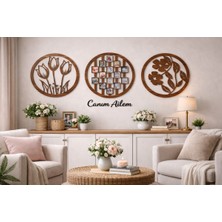 Resim Çerçevesi Çiçekler ve Canım Ailem Çerçeve 50 cm Çiçekler 30 Cmdir.no 14