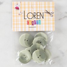 TeknoKapsül Loren Crafts 8'li Düğme Yeşil- 1127