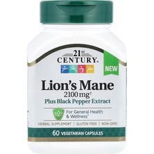 21ST Century Lion's Mane Mushrooms Brain & Cognitive 2,100 Mg 60 Vegetarian Caps