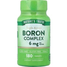 Nature's Truth Boron Citrate Boron Glycinate And Boron Aspartate Complex Triple Action  180 Tablet