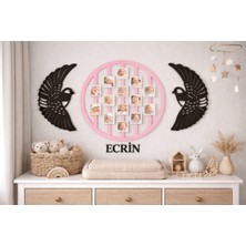 Yuvarlak 14LÜ Resim Çerçevesi Ahşap 5cm Resim Yeri Kişiye Özel No 3