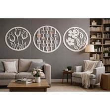 Çok Şık Bir Resim Çerçevesi ve Çiçekler Çerçeve 50 cm Çiçekler 30 cm Dir.no 10