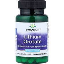 Swanson Lithium Orotate 5 Mg Cognitive Brain Nervous System Health 60 Veggie Caps