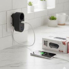 urfakent bilişim ve medya danışmanlık Buffer® 2 Usb,1 Type-C Girişli 1'li Çocuk Korumalı,ısıya Karşı Dayanıklı 2500WATT Termal Akım Korumalı Priz