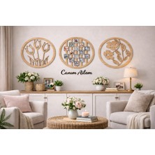 Resim Çerçevesi Çiçekler ve Canım Ailem Çerçeve 50 cm Çiçekler 30 Cmdir.no 13