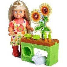 105733689, Evi Bahçe Bakımı, Bahçe Masası, Sebze Aksesuarları ve Tavşan Figürü ile Birlikte, 12CM