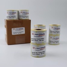 Eko Termal Etiket(Sürsajlı) 40MM x 20MM Toplam 3200 Adet 8 Rulo, Ruloda 400 Lü Sarılmış 40MM Çapında Örtücü Kapatma Etiketi Taşınabilir Barkod Yazıcılar ile Uyumlu