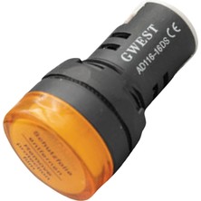 Gwest 16-S 16MM Sarı ledli Sinyal Lambası 220V