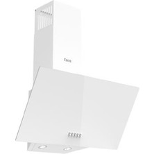 Ferre D087 - 60 cm Beyaz Davlumbaz Duvar Tipi Cam Malzeme ile 500 m3/h Emiş Gücü
