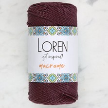 TeknoKapsül Loren Macrame Koyu Bordo El Örgü Ipi - RM115