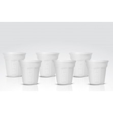 Y0TZ502 6 Espresso Bardağı, Porselen, Beyaz, 23,7 x 14 x 7 Cm, 6 Parça
