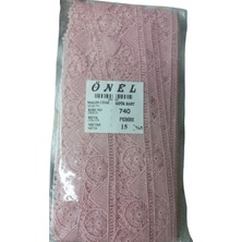 TeknoKapsül Dantel Polyester Güpür Bant Pembe 15 Metre En 3 cm ON-740-P