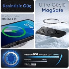 17 Için Magsafe ile Uyumlu Mattcover Serisi Arkası Mat Polikarbonat Kenarları Silikon ve Köşeleri Güçlendirilmiş Kamera Korumalı Ince Silikon Kılıf (Manyetik, 17)