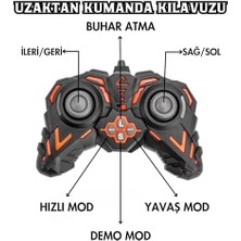 Oyuncak 4x4 Uzaktan Kumandalı Duman Atan 4 Çeker Motor Şarjlı Hız Vites Tuşlu Araba Buhar Atan Yüksek Teker Araba 15 Km/h Hız Mavi, Yeşil, Kırmızı (Kırmızı)
