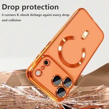 Premium 17 Pro Max Kılıf, Hd Lens Koruyucu, K- Darbeye Dayanıklı, Parlak Renk, Magsafe Uyumlu