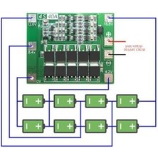 Micron 4s 40A BMS 18650 Lityum Pil Şarj Koruma Devresi - 16.8V Yüksek Performanslı ve Uzun Ömürlü