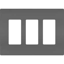 Pass & Seymour Radiant Vidasız Duvar Tabakaları, Dekoratör Rocker Çıkışları Için, 3-Gang, Siyah, RWP263BKCC6