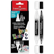 SHC4200 Faber-Castell Shake&amp;paint Markör 2li Siyahbeyaz