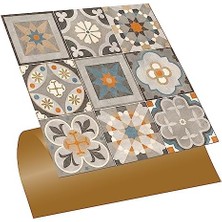 Kendinden Yapışkanlı Çıkartması, Zemin Duvar Kaplama, Yapışkanlı Kaplama Pvc Apricot Desenli 30X30 cm (11 Adet / 1 M²)