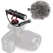 Telefon Fotoğraf Makinesi ve Kamera Uyumlu Video Mikrofonu Iç ve Dış Mekan Kullanıma Uygun Youtuber Twich ve Yayıncı Mikrofon Sokak Ropörtajları Için Ideal Rk-Mm1