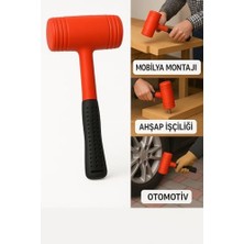 Çift Renkli Lastik Tokmak, Sert Plastik Başlık, Iz Bırakmaz, Ergonomik Kaymaz Saplı, Kaporta Işleri, Süpürgelik Montajı, Marangozluk ve Işleri Için Uygun, Dayanıklı El Aleti (50 Mm)