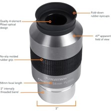 93328 Omni 2 Inç Mercek, 56 mm Ultra Uzun Odak Uzaklığı ve Üstün Işık Iletimi – Derin Gökyüzü Yıldız Kümeleri, Yıldız Bulutları ve Galaksileri Izlemek Için, Gümüş/siyah