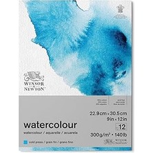 SHC4200 Winsor &amp; Newton 6667002 Klasik Sulu Boya Kağıdı Blokta - 12 Yaprak 22,9 x 30,5 Cm, 300 G/m², Ya