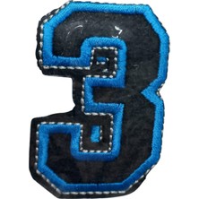 TeknoKapsül Aplike Ütü Ile Yapışan 3 Rakamı  Arma 2,5x4 cm