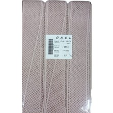 TeknoKapsül Dantel Polyester Güpür Bant Pudra 15 Metre En 3 cm ON-1651-PU