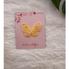 Parla'nın Atölyesi 0-3 Yaş Az Saçlı ve Saçsız Bebek Tokası Sarı Kelebek