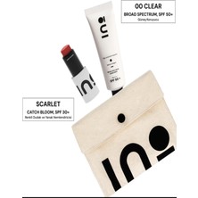 INO Beauty Catch Bloom Pocket Lip & Cheek Stick Scarlet + Broad Spectrum Spf 50+ Sunscreen 00 Clear