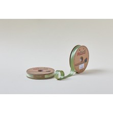 TeknoKapsül Biye Saten Katlı 017 Ceviz Yeşili 2 cm 25 Metre %100 Polyester