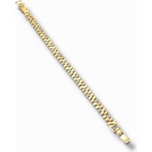 Lovira Taşlı Küpeli Bileklik - Altın Kaplama